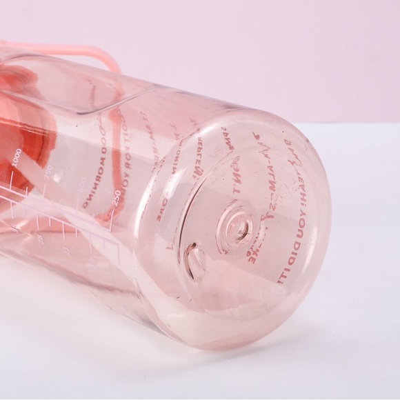 Colorful Clear Water Bottle With Straw, Summer Bottle.2L - Picture 4 of 6